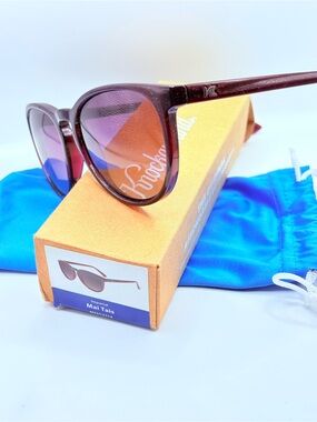 Sunglasses in Burgundy with Purple Gradient Lenses
